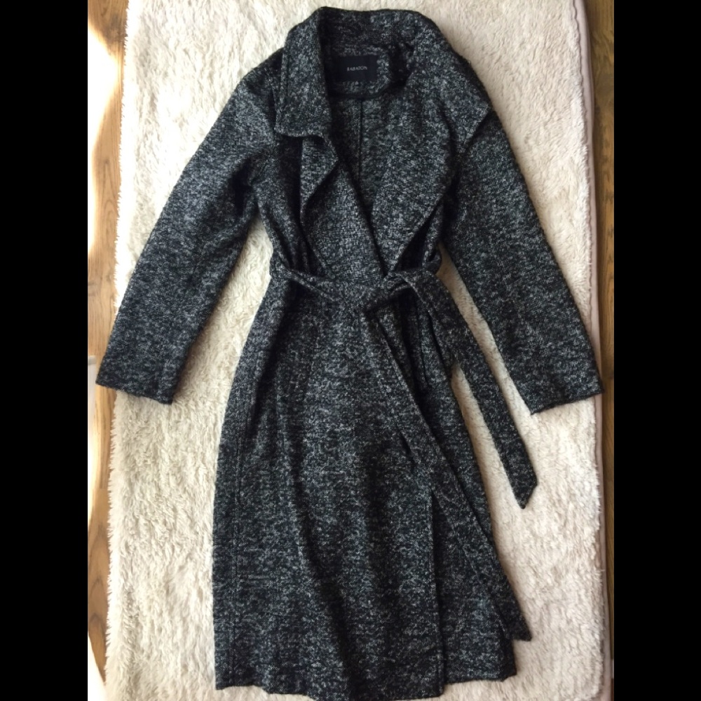 Babaton Belted Wrap Wool Coat